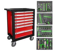 OC-PRO SERVANTE D'ATELIER 7 TIROIRS Complete avec 172 Outils