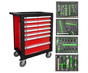 OC-PRO SERVANTE D'ATELIER 7 TIROIRS Complete avec 172 Outils