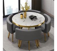 OCAZI Ensemble De Table Et De Chaises Rondes Simples Et Petites pour La Cuisine Le Bar à PetitDéJeuner Et La Table De ConféRence Ronde pour La Salle à Manger/La Cuisine #43 80x75cm/31.5x29.5in(WxH)