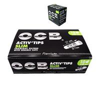 OCB ActivTips Slim Lot de 10 filtres à charbon actif avec capuchon en céramique 7 mm