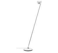 Occhio Lampadaire Sento Lettura LED - blanc brillant - droite - sans Occhio Air - 125 cm - E