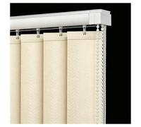 Occultants 50% Store Californien en Tissu 60 100 160 210 300 cm, Rideau Coulissant à Lamelles Verticaux Anti-UV Protection, Stores Vertical for Fenêtres Terrasse Bureau(Beige,W150cm x H180cm)