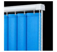 Occultants 50% Store Californien en Tissu 60 100 160 210 300 cm, Rideau Coulissant à Lamelles Verticaux Anti-UV Protection, Stores Vertical for Fenêtres Terrasse Bureau(Bleu,W300cm x H300cm)