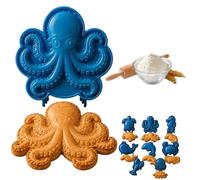 Ocean Fish, collection presse à tarte, moules mini réutilisables marins | Moules mini à main pour animaux marins, presse à pâte de poche pour découper, garnir, façonner et sceller, pour Noël