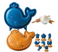 Ocean Fish, collection presse à tarte, moules mini réutilisables marins | Moules mini à main pour animaux marins, presse à pâte de poche pour découper, garnir, façonner et sceller, pour Noël