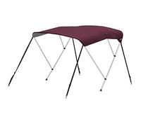 Oceansouth Bimini Top à 3 arceaux (bordeaux, largeur 1.7m - 1.9`m) bateau bateaux zodiac auvent bimini pour camping taud shelter x beach tent annexe toile coleman event de soleil auvents housse en dur
