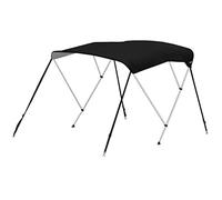 Oceansouth Bimini Top à 3 arceaux (Noir, Largeur 1.7m - 1.9`m) Bateau Bateaux Zodiac auvent Bimini pour Camping taud Shelter x Beach Tent annexe Toile Coleman Event de Soleil auvents Housse en Dur
