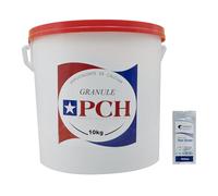 OCEDIS PCH Granulé - 10kg | Chlore Choc Non Stabilisé - Désinfection Choc - Hypochlorite de Calcium à Dissolution Rapide + 10 Tests HPS OFFERTS 6 en 1