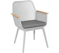 Océo By Proloisirs - Fauteuil de jardin en aluminium monobloc Maestro blanc et graphite G