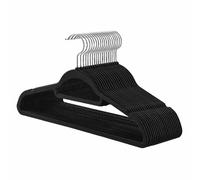Ochama x SONGMICS 20 Cintres en velours antidérapants avec barre à cravate crochet pivotant 360° gain de place 43,5 cm noir