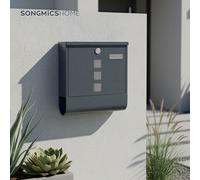 Ochama x SONGMICS Boîte aux Lettres Murale, Gris