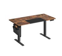 Ochama x SONGMICS Bureau réglable en hauteur avec fonction mémoire, port USB-C, marron et noir - 140 x 60 cm