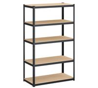 Ochama x SONGMICS Étagère de rangement à 5 niveaux avec structure en acier noir avec capacité de 750 kg - 60 x 120 x 200 cm