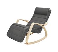 Ochama x SONGMICS Fauteuil à bascule réglable à 5 niveaux - Gris