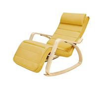 Ochama x SONGMICS Fauteuil à bascule réglable à 5 niveaux - Jaune