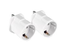 OcioDual 2X Adaptateur Prise Anglaise, Prise Anglaise Adaptateur Francais, Dubai, Irlande, Angleterre, Convertisseur de EU vers UK, Europe ver UK Adapter, 2 Broches vers 3 Broches, Blanc