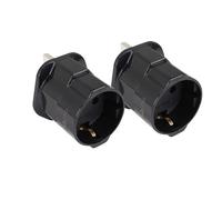 OcioDual Adaptateur Prise Anglaise, 2X Prise Anglaise Adaptateur Francais, Dubai, Irlande, Angleterre, Convertisseur de EU vers UK, Europe ver UK Adapter, 3 Broches vers 2 Broches, Noir