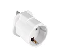 OcioDual Adaptateur Prise Anglaise, Prise Anglaise Adaptateur Francais, Dubai, Irlande, Angleterre, Convertisseur de EU vers UK, Europe ver UK Adapter, 2 Broches vers 3 Broches, Blanc
