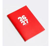 Octàgon Design Iconic Big Monthly Planner 2026-2027, agenda académique mensuelle, 12 mois d'août 2026 à juillet 2027, grand format, 21 x 29,7 cm, couverture souple, rouge