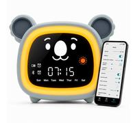 OCTAV - Réveil Enfant Educatif Jour/Nuit, Veilleuse, Bluetooth, Application | Musical & Son Naturel - Veilleuse LED Rechargeable - Application Mobile - Apprentissage du Sommeil avec Soleil/Lune