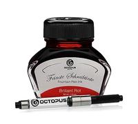 Octopus Fluids Brillant Rot - encre d'écriture avec convertisseur, encre de stylo plume, rouge 30ml