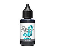 Octopus Fluids Encre de résine SMURF, encre à l'alcool pour résine époxy et résine UV, couleur de résine, couleur de résine bleue, 30 ml