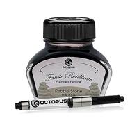 Octopus Fluids Pebble Stone - Encre de stylo plume aux couleurs pastel, Convertisseur inclus, Encre d'écriture dans l'encrier, Gris 30 ml