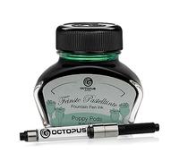 Octopus Fluids Poppy Pods Encre pour stylo-plume aux couleurs pastel, convertisseur inclus, encre d'écriture dans encrier, vert, 30 ml