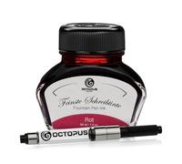 Octopus Fluids Rot - encre d'écriture avec convertisseur, encre de stylo plume, rouge 30ml