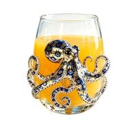 Octopus Glassware - 420ml Drinking Tumbler, 2D Coastal Artistic Glassware
