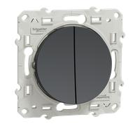 Odace - double va-et-vient anthracite - SCHNEIDER ELECTRIC - S540214