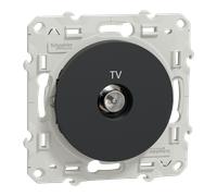 Odace - prise TV simple - anthracite - fixation par vis - SCHNEIDER ELECTRIC - S540445