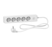 Odace Rallonge 5 Prises avec Connecteur 1,5m Blanc ST9351W