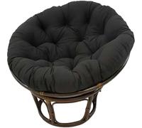 Odaima Chaise Ronde Coussin d'oreiller,Coussin à Bascule Pivotant,Coussin Fauteuil rotin,Doux et épais,pour l'intérieur/extérieur Coussins de siège de Jardin la Maison Terrasse(Noir,120x120cm)