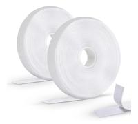 Oderra Bande Adhésive Double Face Extra Forte - 8m x 2cm Scratch Autocollant pour Fixation Sans Percer Tableau, Cadre Photo, Fenêtre, Moustiquaire - Rouleau Autocollant Réutilisable, 2 Pièces Blanc