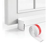 Oderra Bas De Porte Isolant Anti-Courant D’Air - Boudin De Porte 100 Cm, Joint D’Étanchéité Pour Porte D’Entrée, Bloc Froid, Bruit Et Humidité - Installation Rapide - 1x Blanc