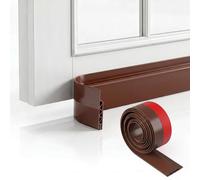 Oderra Bas De Porte Isolant Anti-Courant D’Air - Boudin De Porte 100 Cm, Joint D’Étanchéité Pour Porte D’Entrée, Bloc Froid, Bruit Et Humidité - Installation Rapide - 1x Brun
