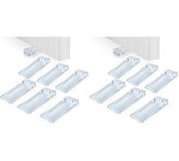 Oderra Cale Porte Sol PVC 6 Pièces Réglable en Hauteur et Empilable, Bloque Porte pour Tous Types de Portes et Sols - Transparent (Lot de 2)