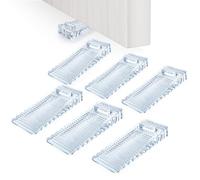 Oderra Cale Porte Sol PVC Transparent | 6 Pièces, Réglable en Hauteur, Empilable, Bloque Porte pour Tous Types de Portes et Sols