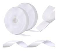 Oderra Ruban Scratch Autocollant Double Face 5 m x 20 mm, Blanc | Bande Adhésive Puissante à Crochets et Boucles pour Tissu, Couture, Moustiquaire, Rideaux et Bricolage Sans Percer