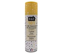 Odif - Colle Temporaire Transparente pour Papier Fin 101 en Spray - Idéale pour Loisirs Créatifs, pour Découpe de Papier sans Déchirure ni Plis - Fabriqué en France, Sans Acide - Spray de 250 ml