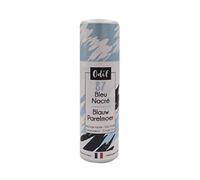Odif - Vernis Coloré Nacré en Spray - Couleur Définitive Tous Supports pour Loisirs Créatifs - Application Facile et Homogène - Séchage Rapide - Fabriqué en France - Spray 125 ml, Bleu