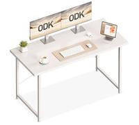 ODK Bureau d'Ordinateur, Table de Bureau, 120 x 48 cm, Blanc | Bureau compact et polyvalent pour télétravail, études et écriture, idéal pour chambre, salon et petits espaces.Chambre