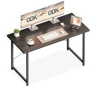ODK Bureau d'Ordinateur, Table de Bureau, 120x48cm Noir | Bureau compact et polyvalent pour télétravail, études et écriture, idéal pour chambre, salon et petits espaces.Chambre