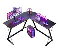 ODK Bureau Gaming, 120 x120 cm Bureau Gaming Angle, Table en L Stable et Économique pour Les Jeux, Le Bureau à Domicile et Les études, Noir