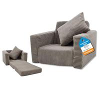 Odolplusz Fauteuil pliable pour enfant - Mini fauteuil pour enfant - Fauteuil douillet - Meubles pour chambre d'enfant - Beige en velours côtelé
