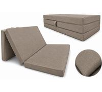 Odolplusz Matelas pliable en mousse avec housse 120 x 200 x 10 cm | Matelas pour camping, matelas de voyage, matelas d'invités, pliable, matelas de sol