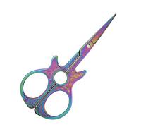 Odorkle Ciseaux à Broder Petits Ciseaux à Coudre en Acier Inoxydable 4,5 X 2 Pouces en Forme de Guitare Pointe Pointue Chromée pour les Travaux d'aiguille au Point de Croix, la Coupe de Papier et