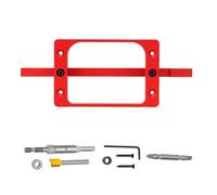 Odorkle Gabarit de Perçage pour Charnière Porte 3,5 Pouces Aluminium, Gabarit à Taille Fixe avec Fraise de Défonceuse et Centreur Automatique pour Installation Charnière (Pince de de porte