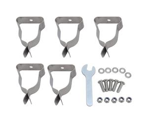 Odorkle Kit de Pinces pour Couvercle de Puits de Fenêtre, Pinces à | Kit de pinces pour couvercle de puits de fenêtre, clips à ressort en acier laminé à froid plaqué zinc, lot de 5 pièces de